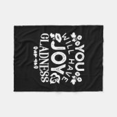 Faith and Happiness – Joy and Gladness Quotes フリースブランケット (正面(横))