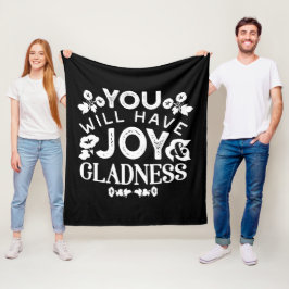 Faith and Happiness – Joy and Gladness Quotes フリースブランケット