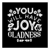 Faith and Happiness – Joy and Gladness Quotes ポスター (正面)