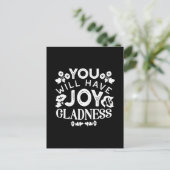 Faith and Happiness – Joy and Gladness Quotes ポストカード (スタンド正面)