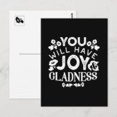 Faith and Happiness – Joy and Gladness Quotes ポストカード (正面/裏面)