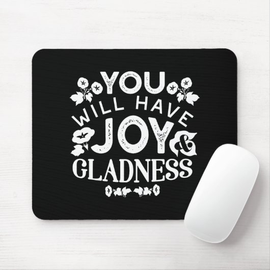 Faith and Happiness – Joy and Gladness Quotes マウスパッド (マウス)
