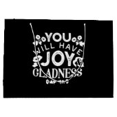 Faith and Happiness – Joy and Gladness Quotes ラージペーパーバッグ (裏面)