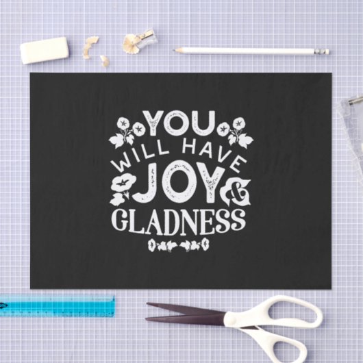 Faith and Happiness – Joy and Gladness Quotes 薄葉紙 (クラフト)
