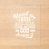 Faith and Obedience – Inspirational Scripture アクリル招待状 (正面)