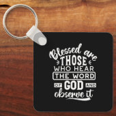 Faith and Obedience – Inspirational Scripture キーホルダー (正面)