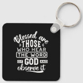 Faith and Obedience – Inspirational Scripture キーホルダー (裏面)