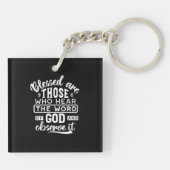 Faith and Obedience – Inspirational Scripture キーホルダー (裏面)