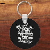 Faith and Obedience – Inspirational Scripture キーホルダー (正面)