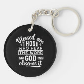 Faith and Obedience – Inspirational Scripture キーホルダー (裏面)