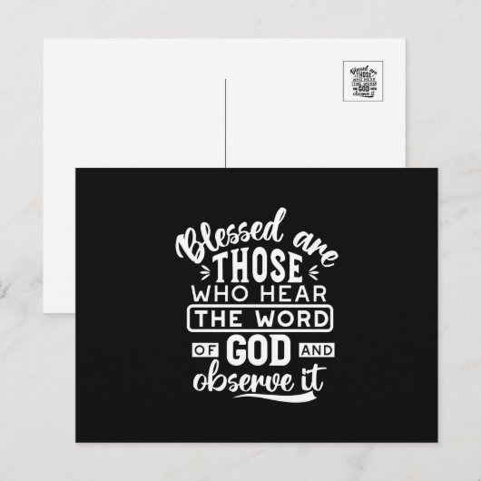 Faith and Obedience – Inspirational Scripture シーズンポストカード (正面/裏面)