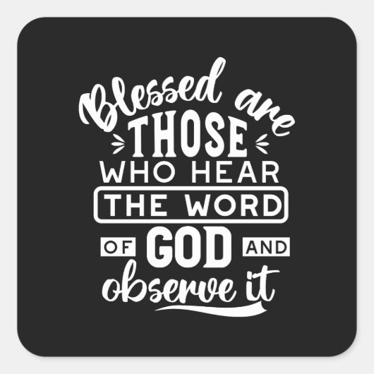 Faith and Obedience – Inspirational Scripture スクエアシール (正面)