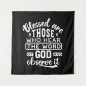 Faith and Obedience – Inspirational Scripture タペストリー (正面)