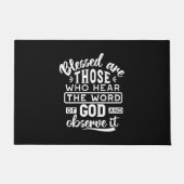 Faith and Obedience – Inspirational Scripture ドアマット (正面)