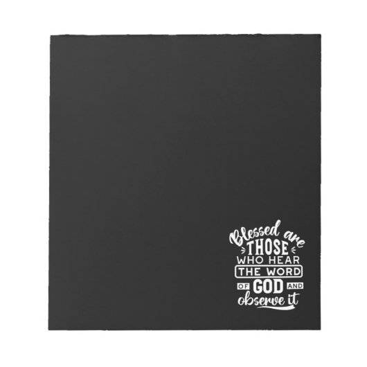 Faith and Obedience – Inspirational Scripture ノートパッド (正面)