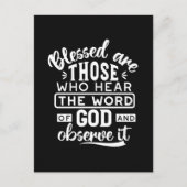 Faith and Obedience – Inspirational Scripture ポストカード (正面)