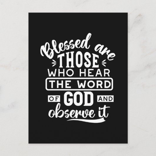 Faith and Obedience – Inspirational Scripture ポストカード (正面)