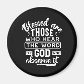 Faith and Obedience – Inspirational Scripture マグネット (正面)