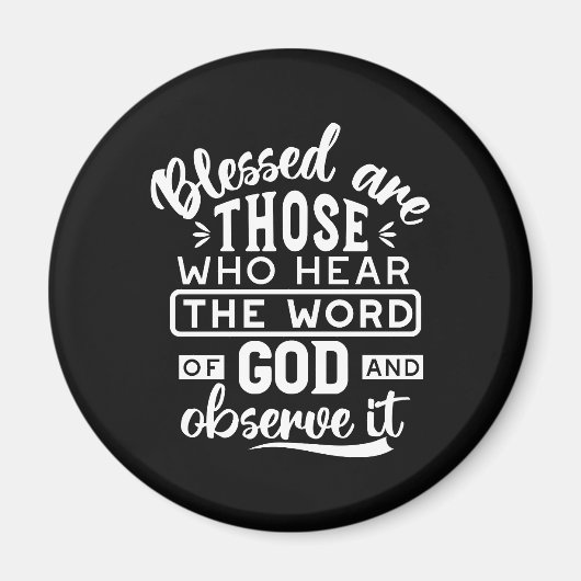Faith and Obedience – Inspirational Scripture マグネット (正面)