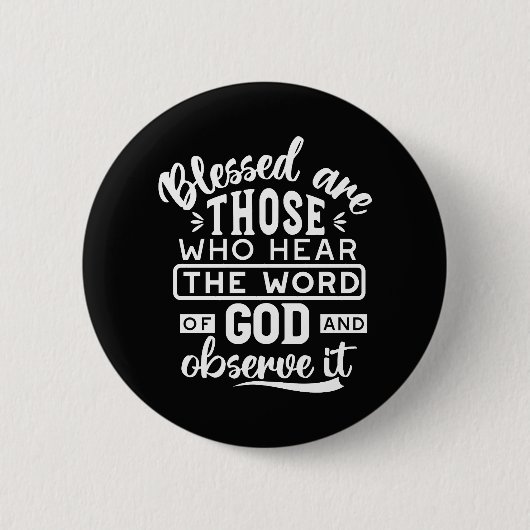 Faith and Obedience – Inspirational Scripture 缶バッジ (正面)