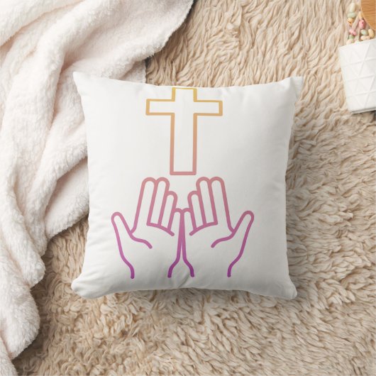 Faith and Worship Line Art pillows クッション (ブランケット)