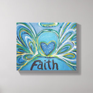 Faith Angel Word Art絵を描'sキャンバスプリント キャンバスプリント