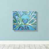 Faith Angel Word Art絵を描'sキャンバスプリント キャンバスプリント (インサイチュ (ウッドフロア))