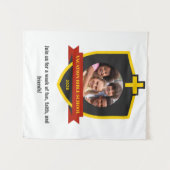 Faith Banner Christian Shield with Cross VBS 2026 タペストリー (正面(横))