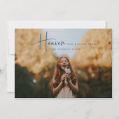 Faith Based Christmas Photo Card in Navy 招待状 (正面)