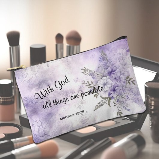 Faith Based - Matthew 19:26 アクセサリーポーチ