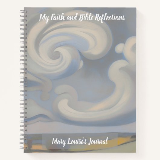 Faith & Bible Verse Reflection Spiral Notebook ノートブック (正面)