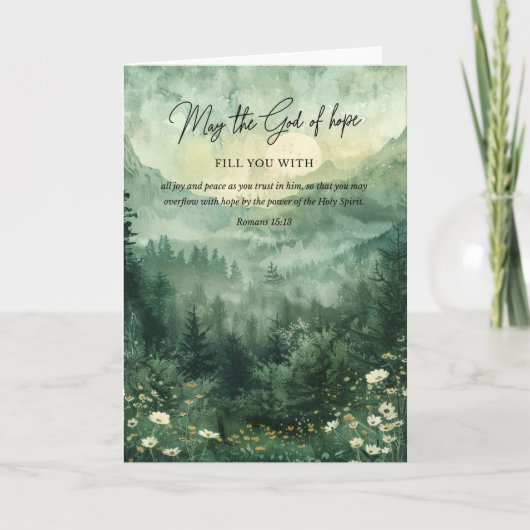 Faith Bible Verse Romans 15:13 カード (正面)