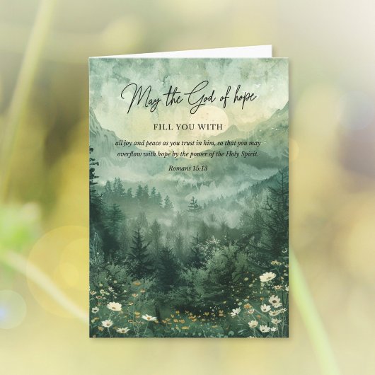 Faith Bible Verse Romans 15:13 カード