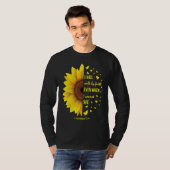 Faith Bible Verse Women Christian Sunflower Tシャツ (正面フル)
