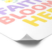 Faith Blooms Here Floral Cross Easter 2026 ポスター (角)