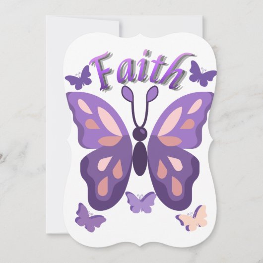 faith butterfly thank you cards サンキューカード (正面)