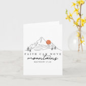 Faith Can Move Mountains Hiking Camping Bible Vers カード (黄色い花)