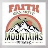 Faith Can Move Mountains Retro ポスター (正面)