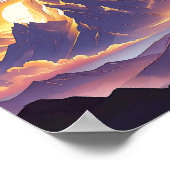 Faith Can Move Mountains – Sunset Inspiration ポスター (角)