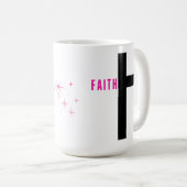 Faith Cross 15 oz Mug コーヒーマグカップ (正面右)