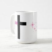 Faith Cross 15 oz Mug コーヒーマグカップ (正面左)