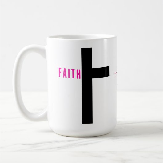Faith Cross 15 oz Mug コーヒーマグカップ (左)