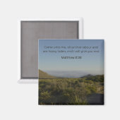 Faith Desert Collection - マタイによる福音書 11:28 マグネット (正面/裏面)