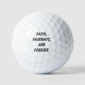 'Faith, Fairways, and Forever' Christian Wedding ゴルフボール (正面)