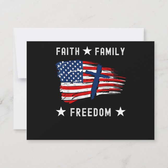 Faith Family Freedom America Patriotic Christian (正面)