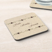 Faith Family Friends Cork Coaster コースター (左側)