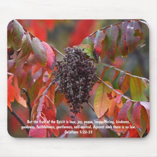 Faith Fruit of the Spirit Bible Verse Mouse Pad マウスパッド (正面)