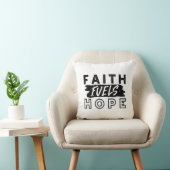 Faith Fuels Hope Quote – Uplifting Christian Art クッション (椅子)