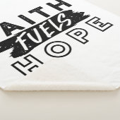 Faith Fuels Hope Quote – Uplifting Christian Art シェルパブランケット (3/4)