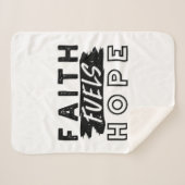 Faith Fuels Hope Quote – Uplifting Christian Art シェルパブランケット (正面(横))